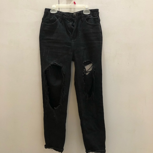 Ripped black mom jeans - Picture 2 of 5